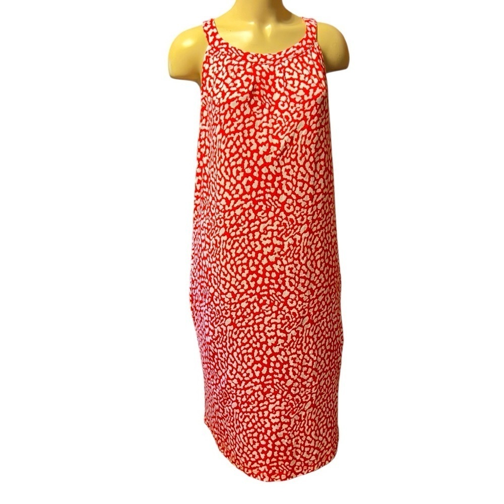 New York & Company Red and White Halter Sundress